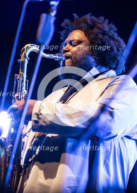 Kamasi Washington, 2018. Artist: Alan John Ainsworth.