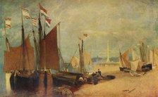 'Dutch Boats off Yarmouth, Prizes during the War', c1823 (1934). Artist: John Sell Cotman.