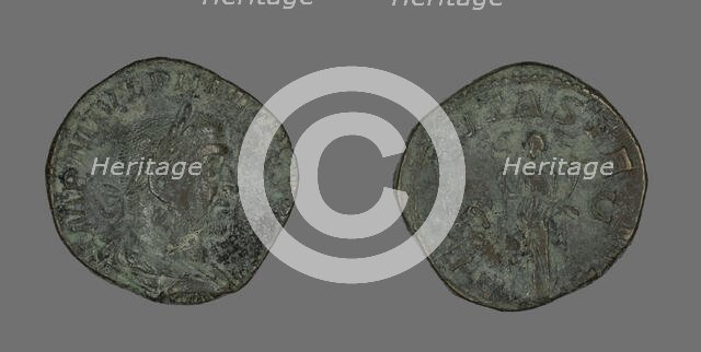 Coin Portraying Philip the Arab, 244-249. Creator: Unknown.