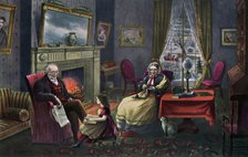'The Season of Rest, Old Age', 1868.Artist: Currier and Ives