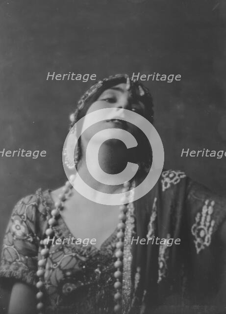 Fontaine, Miss, portrait photograph, 1916 Jan. 30. Creator: Arnold Genthe.