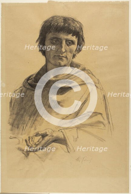 Central Figure, study for The Life of Saint Louis, King of France, c. 1878. Creator: Alexandre Cabanel.