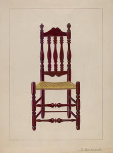 Baluster Back Chair, c. 1936. Creator: Gerald Bernhardt.