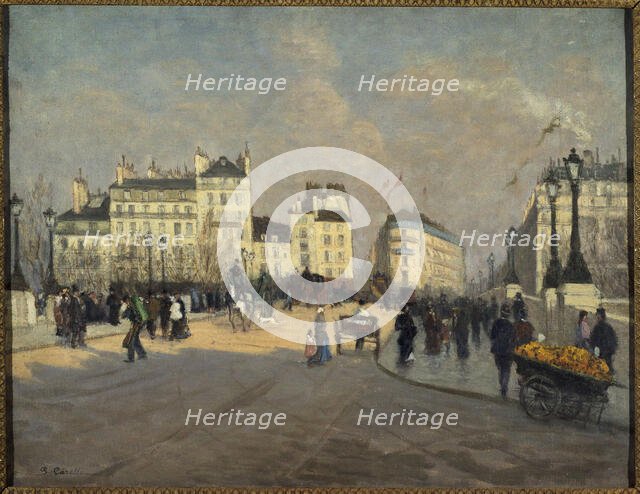 View of the Pont-Neuf, c1900. Creator: Georges-Emile Carette.