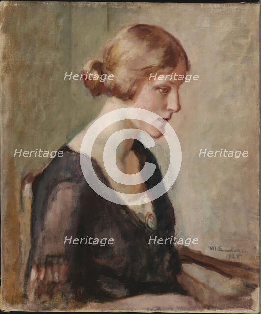 Portrait of Miss Barbara Lagerborg, 1925. Creator: Magnus Enckell.