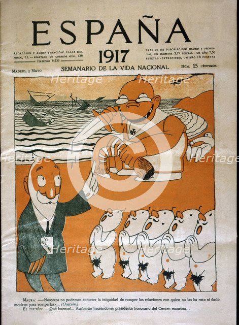 Cover of the magazine 'España' (Spain), Madrid, 1917.