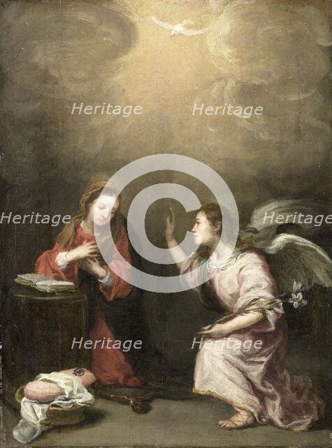The Annunciation, 1700-1800. Creator: Bartolomé Esteban Murillo (follower of).