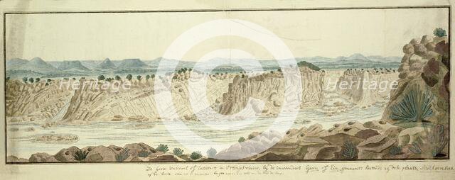 View of the Augrabies Falls on the Orange River, 1778-1779. Creator: Robert Jacob Gordon.