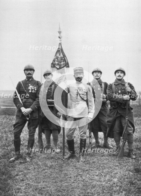 The flag of the 'Regiment de Marche,' of The French Foreign Legion, c1914-1918. Artist: Unknown