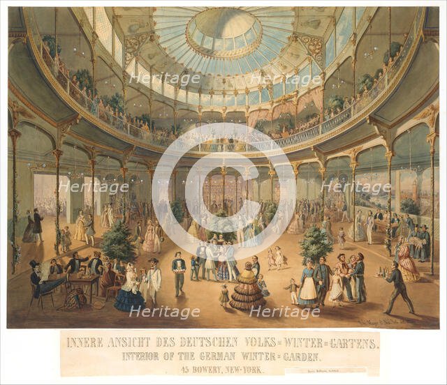 Innere Ansicht des Deutschen Volks Winter Gartens. Interior of the German Winter Garden..., 1856. Creator: Fritz Meyer.