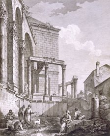 Side view of the Temple of Jupiter, pub. 1764. Creator: Robert Adam (1728-92).