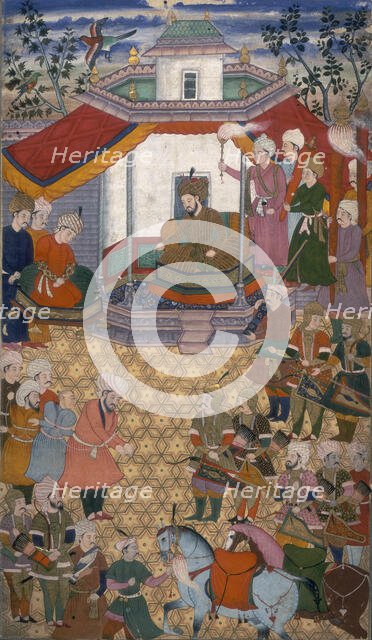 Bayazidi brought before Timur, 1600. Creator: Unknown.