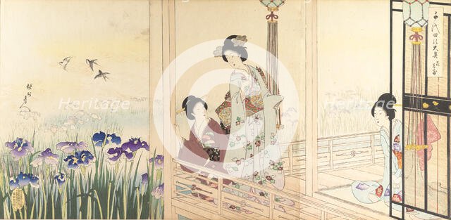 Chiyoda Castle (Album of Women), 1895., 1895. Creator: Chikanobu Yoshu.