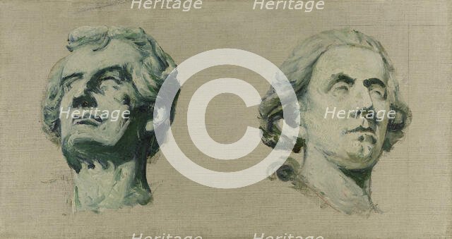 Esquisse pour le salon des Sciences de l'Hôtel de Ville de Paris : Ampère - Arago, 1890. Creator: Marchal.