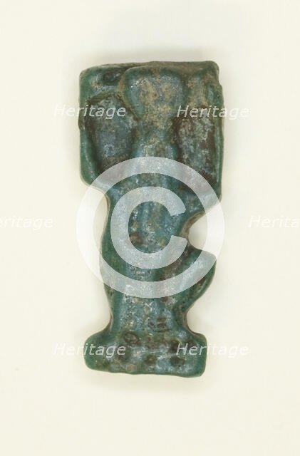 Amulet of the God Shu, Egypt, New Kingdom-Late Period, Dynasties 18-31 (about 1550-332 BCE). Creator: Unknown.