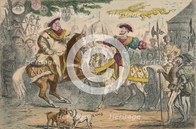 Henry VIII, meeting Francis I, 1850. Artist: John Leech