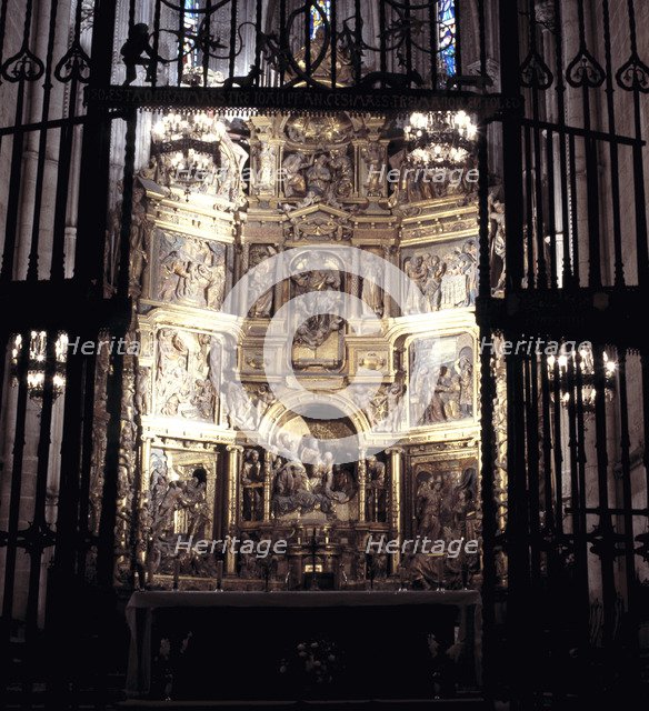 Detail of the main altarpiece of the cathedral of El Burgo de Osma, by Juan de Juni, built betwee…