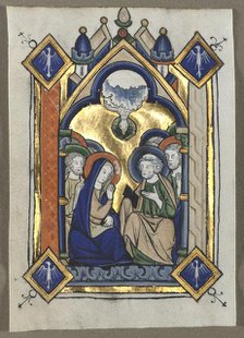 Leaf Excised from a Psalter: The Pentecost, c. 1260. Creator: Unknown.