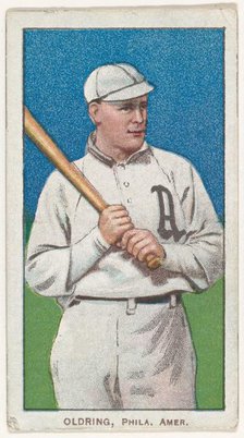 Oldring, Philadelphia, American League, from the White Border series (T206) for the Ame..., 1909-11. Creator: American Tobacco Company.