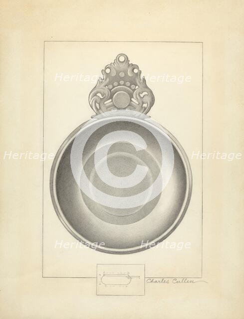 Pewter Porringer, c. 1936. Creator: Charles Cullen.