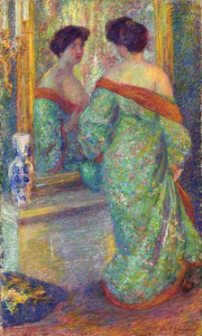 (Lady Reflected in Mirror), before 1910. Creator: Carl Newman.