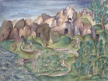 People living in caves, 16th century. Creator: Unknown.