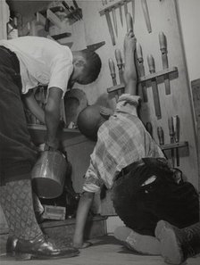 Harlem Art Center, boys with tools, 1939. Creator: Berenice Abbott.