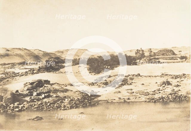 Entrée de la première Cataracte près d'Assouan, 1849-50. Creator: Maxime du Camp.