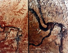 Earth from space - the Mississippi River and St Louis, USA, c1980s. Creator: NASA.
