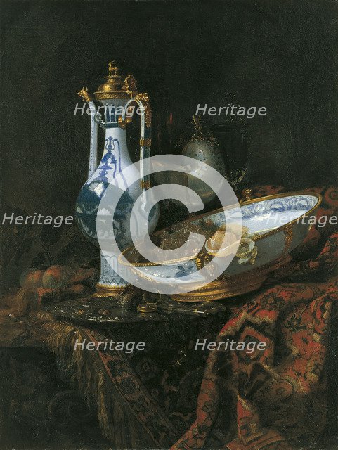 Still life with Nautilus Cup. Artist: Kalf, Willem (1619-1693)
