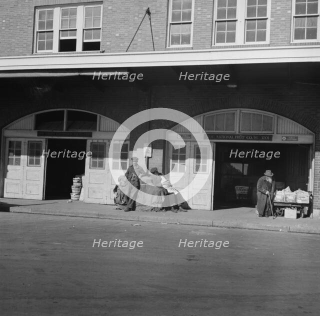 Waterfront fruit market, Washington, D.C., 1942. Creator: Gordon Parks.