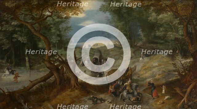 Travallers Attacked by Soldiers. Creator: Jan Brueghel the Elder.