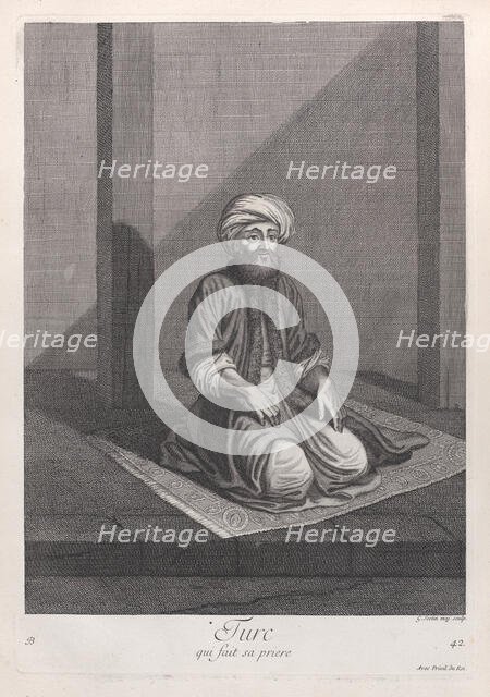 Turc, qui fait sa priere, 1714-15. Creator: Unknown.
