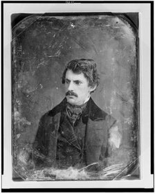 Unidentified man, about 30 years of age, head-and-shoulders portrait..., between 1844 and 1860. Creator: Mathew Brady.