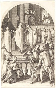 Saint Basil Celebrating the Mass, 1608/1611. Creator: Jacques Callot.