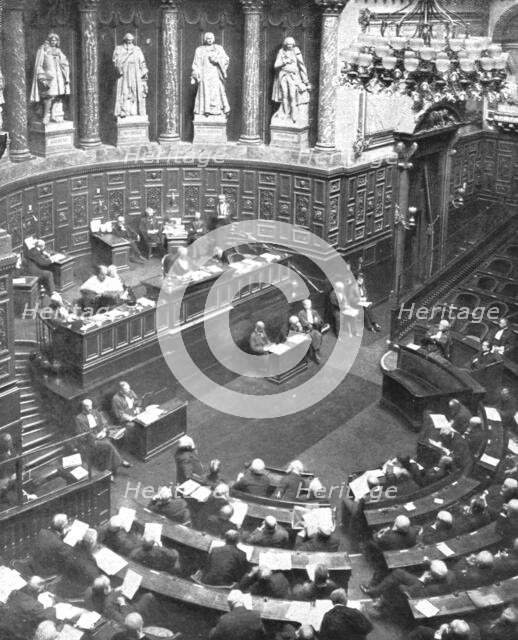 'Le defaitisme et les grands proces; le proces Malvy; l'audience de la Haute-Cour..., 1918. Creator: Unknown.
