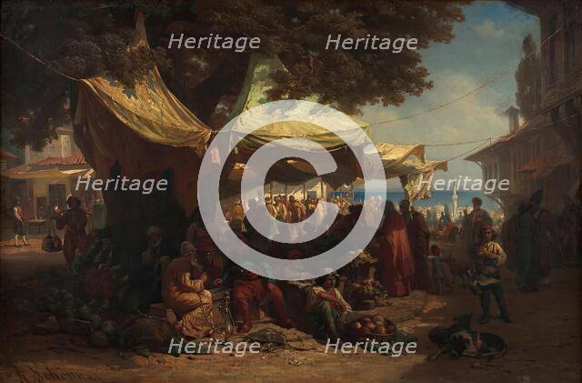 Constantinople market, 1868. Creator: Alois Schonn.