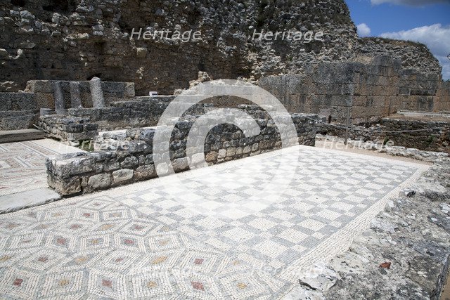 A mosaic floor in the House of the Swastika Cross, Conimbriga, Portugal, 2009. Artist: Samuel Magal