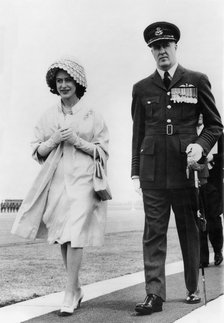 Princess Margaret (1930-2002) with Group Captain Miller at RAF Finningley, 1962. Artist: Unknown