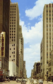 Main Street, Houston, Texas, USA, 1955. Artist: Unknown