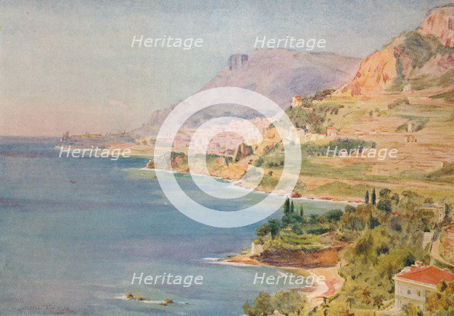'The Principality of Monaco', c1910, (1912). Artist: Walter Frederick Roofe Tyndale.