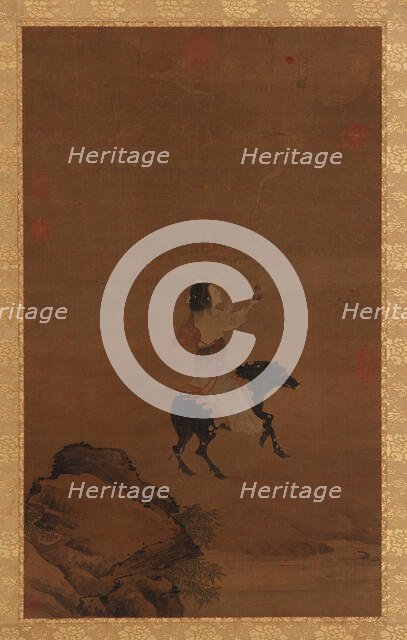 A Female Immortal on a porcine animal, 1368-1644. Creator: Unknown.