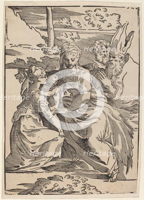 The Holy Family with Two Saints. Creator: Antonio da Trento.