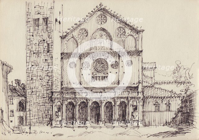 Romanesque church, Italy, c1950. Creator: Shirley Markham.