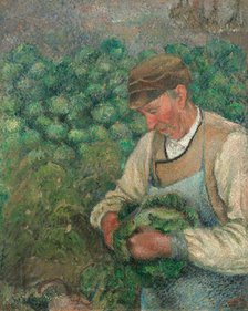 The Gardener - Old Peasant with Cabbage, 1883-1895. Creator: Camille Pissarro.