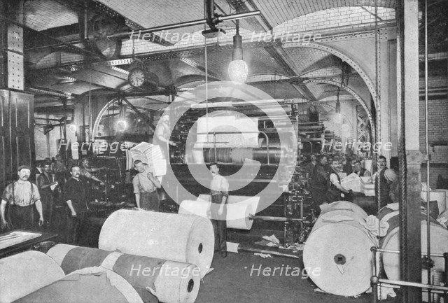 'Printing the Daily Telegraph newspaper, London, c1900 (1903). Artist: Unknown.