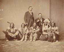 General J. E. Smith and Indians, 1870s. Creator: Mathew Brady.
