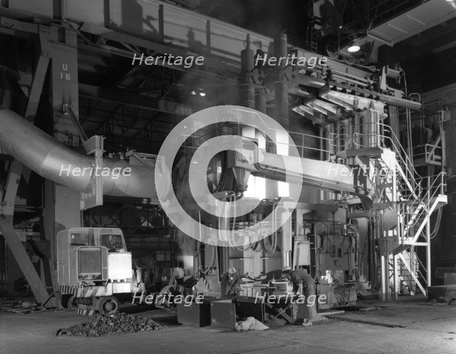 Charging an electric arc furnace, Park Gate Iron & Steel Co, Rotherham, South Yorkshire, 1964. Artist: Michael Walters