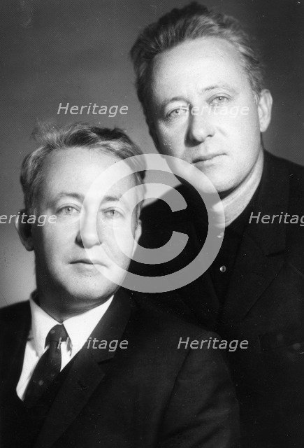 Roy Medvedev (1925- ), and Zhores Medvedev (1925- ), Soviet historians. Artist: Unknown