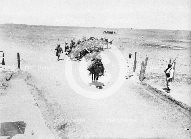 The French Foreign Legion on manoeuvres, Boudenib, Morocco, 1911. Artist: Unknown